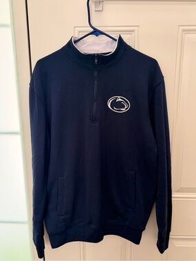 Colosseum Navy Half-Zip Pullover with White Embroidered Logo